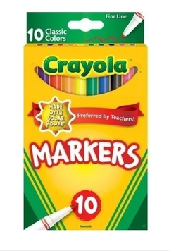 Canetinha conjunto com 10 cores - Crayola MARKERS