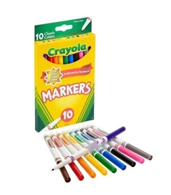 Canetinha conjunto com 10 cores - Crayola MARKERS - comprar online