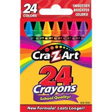 Lápis de cera - Giz de cera kit com 24 cores Crazart - Cra-Z-Art