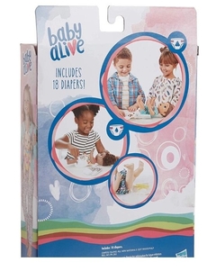 18 x fraldas descartáveis para boneca Baby Alive - comprar online