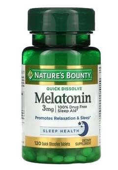 Melatonina 3 mg "Quick Dissolve" 240 comprimidos Nature´s Bounty