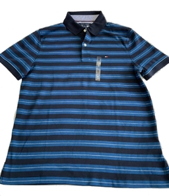 Camiseta Polo manga curta - Azul Listrada - Tommy Hilfiger