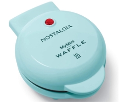 Waffle Maker elétrico Cor Aqua 110V Marca Nostalgia MyMini