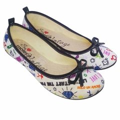 Sapatilha Moleca Estampada Branca - D&D Shoes