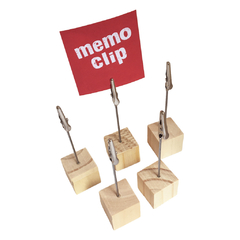 Cubo Madera Cruda PACK x 12 - memoclip - souvenirs - indicadores