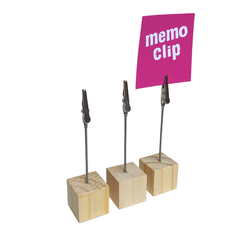 Cubo Madera Cruda PACK x 10 - memoclip - souvenirs - indicadores