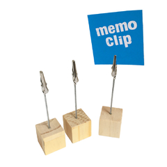 Cubo Madera Cruda PACK x 24 - memoclip - souvenirs - indicadores