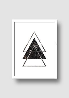 Cuadro Triángulos Mármol Black - Memorabilia