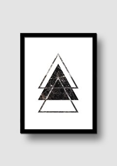 Cuadro Triángulos Mármol Black en internet