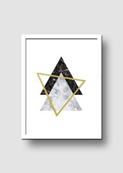 Cuadro Triángulos Mármol Golden - Memorabilia