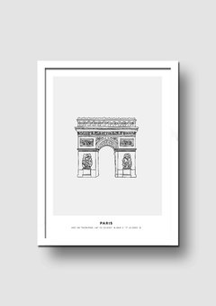 Cuadro Ilustración Ícono París - Memorabilia