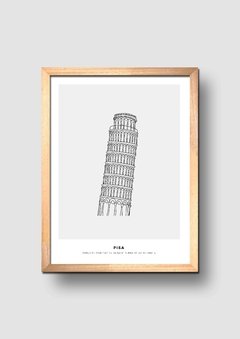 Cuadro Ilustración Ícono Pisa - comprar online