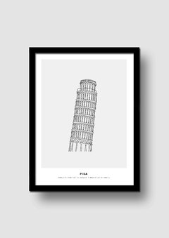 Cuadro Ilustración Ícono Pisa en internet