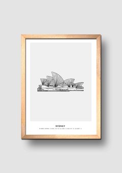 Cuadro Ilustración Ícono Sydney - comprar online