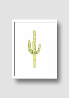 Cuadro Acuarela Cactus Saguaro - Memorabilia