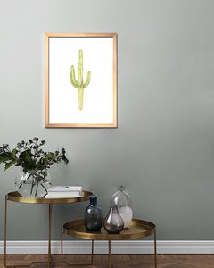 Cuadro Acuarela Cactus Saguaro
