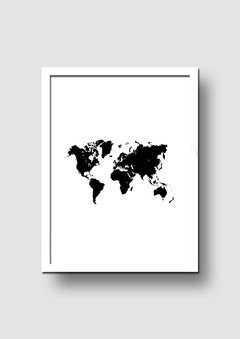 Cuadro Ilustración Mapa Mundo - Memorabilia