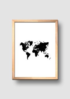 Cuadro Ilustración Mapa Mundo - comprar online