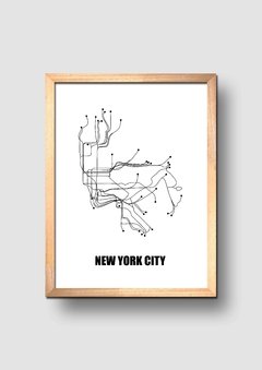 Cuadro Ilustración Subte Nueva York - comprar online