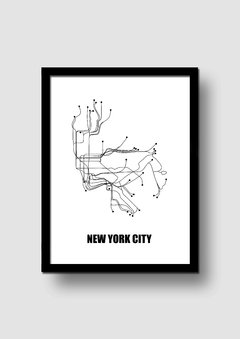 Cuadro Ilustración Subte Nueva York en internet