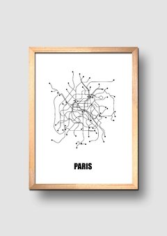 Cuadro Ilustración Subte París - comprar online