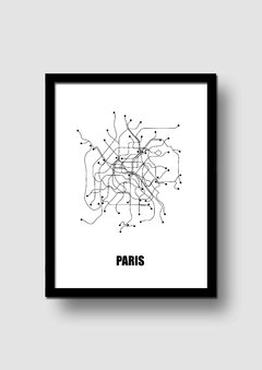 Cuadro Ilustración Subte París en internet