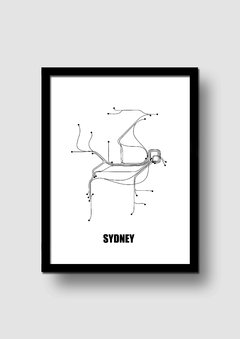Cuadro Ilustración Subte Sydney en internet