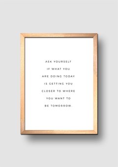 Cuadro Ask Yourself Quote - comprar online