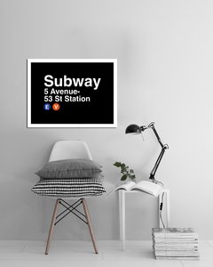 Cuadro Cartel Subway 5 Avenue