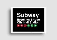 Cuadro Cartel Subway Brooklyn Bridge - Memorabilia