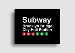Cuadro Cartel Subway Brooklyn Bridge en internet