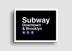 Cuadro Cartel Subway Downtown - Memorabilia