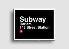 Cuadro Cartel Subway Harlem - Memorabilia