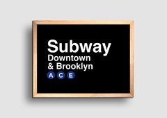 Cuadro Cartel Subway Downtown - comprar online