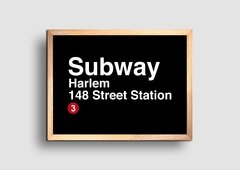 Cuadro Cartel Subway Harlem - comprar online