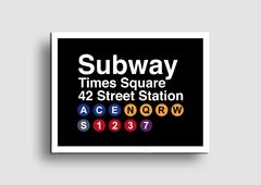 Cuadro Cartel Subway Times Square - Memorabilia
