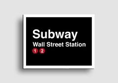 Cuadro Cartel Subway Wall Street - Memorabilia