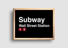 Cuadro Cartel Subway Wall Street - comprar online