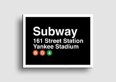 Cuadro Cartel Subway Yankee Stadium - Memorabilia