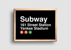 Cuadro Cartel Subway Yankee Stadium - comprar online