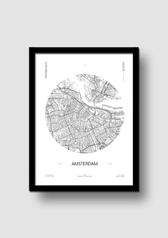 Cuadro Mapa Circular Amsterdam en internet
