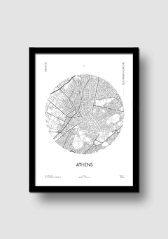 Cuadro Mapa Circular Atenas en internet