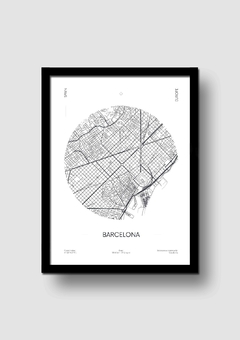 Cuadro Mapa Circular Barcelona en internet