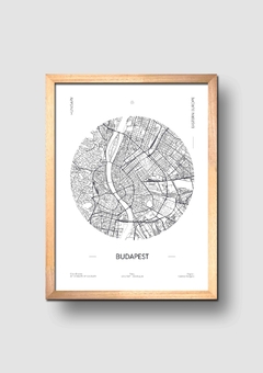 Cuadro Mapa Circular Budapest - comprar online