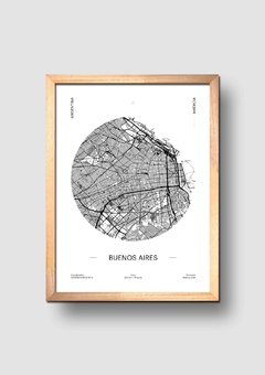 Cuadro Mapa Circular Buenos Aires - comprar online