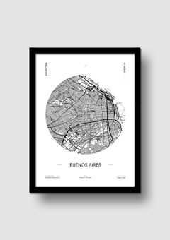 Cuadro Mapa Circular Buenos Aires en internet