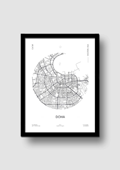 Cuadro Mapa Circular Doha en internet