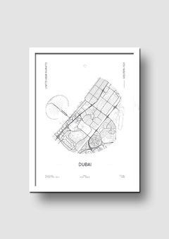 Cuadro Mapa Circular Dubai - Memorabilia