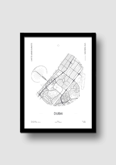 Cuadro Mapa Circular Dubai en internet