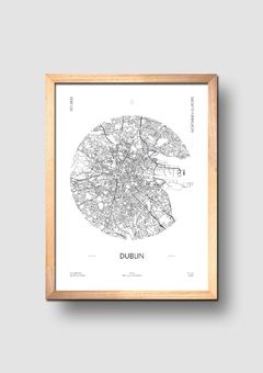 Cuadro Mapa Circular Dublin - comprar online
